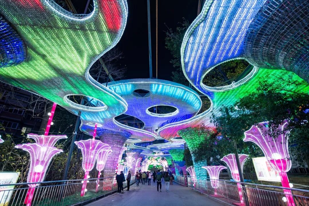 第二十二届自贡国际恐龙灯会彩灯《彩虹道》