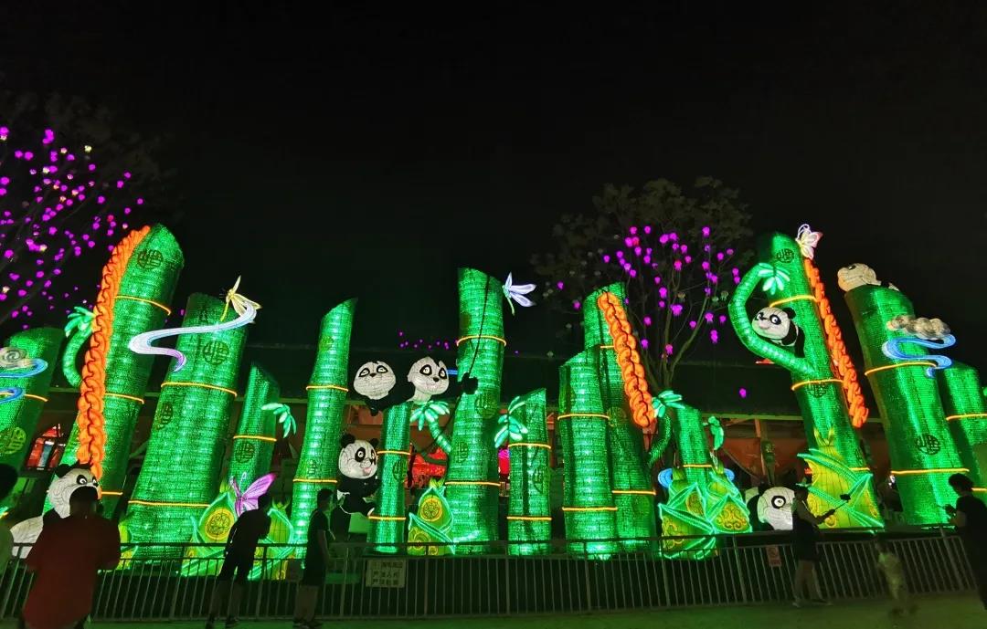 第二十六届自贡国际恐龙灯会彩灯《天府福竹》之一